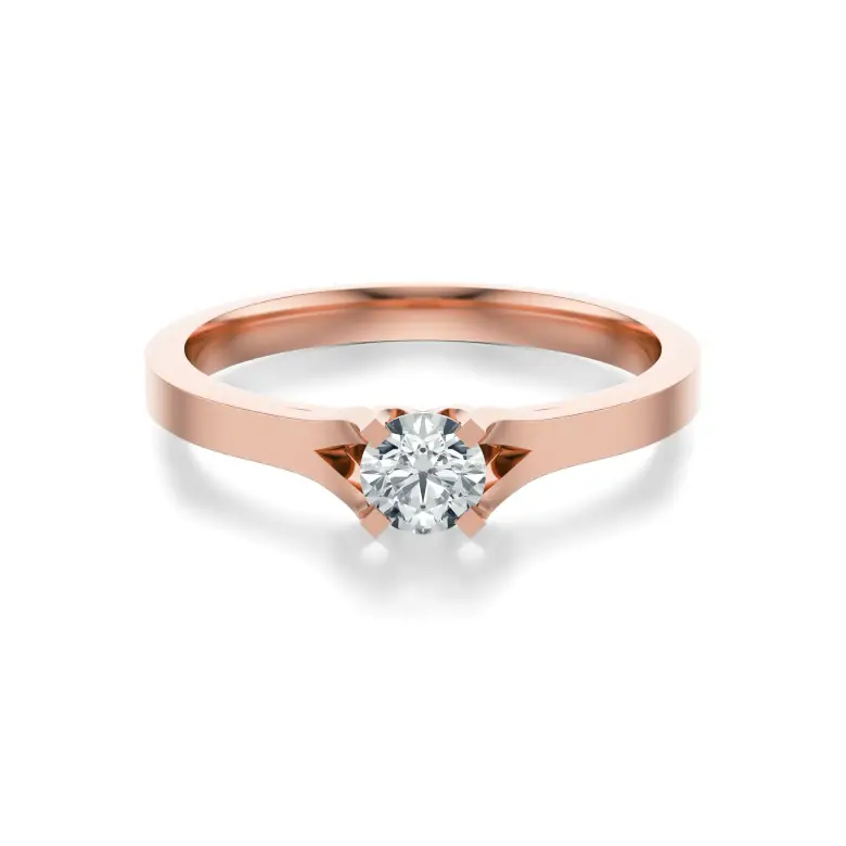 Pierścionek z diamentem różowe złoto AJPZ_106